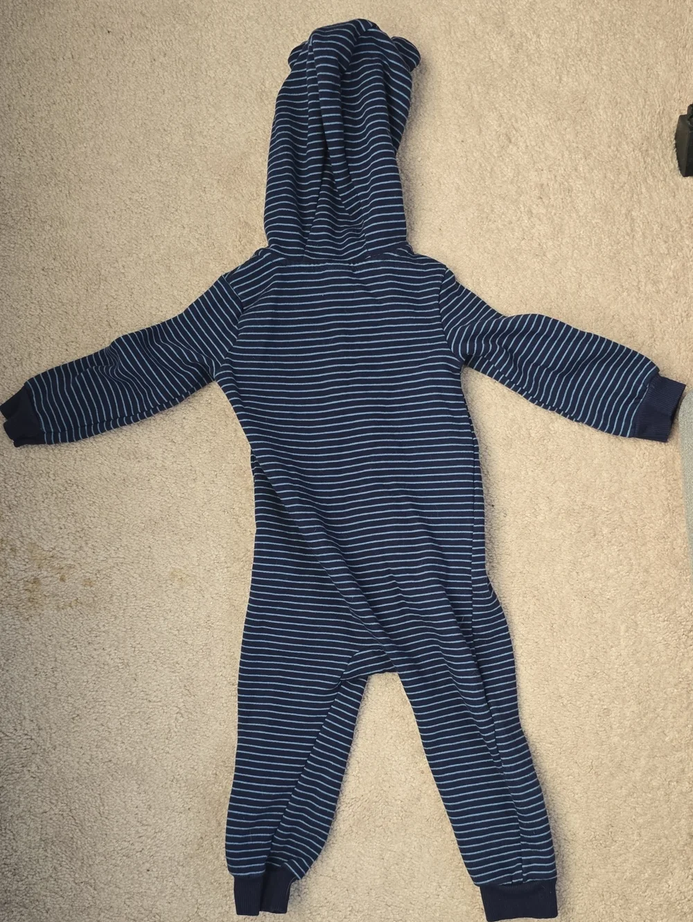 Carter's 24m Blue Fuzzie Sleeper With Hoodie